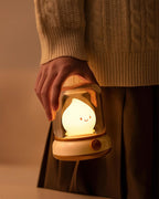 Flame-Effect LED Bedside Table Lamp With Soft Ambient Glow