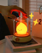 Flame-Effect LED Bedside Table Lamp With Soft Ambient Glow