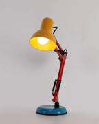 Adjustable Articulating Arm Table Lamp With Conical Shade