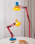 Adjustable Articulating Arm Table Lamp With Conical Shade