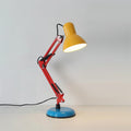 Adjustable Articulating Arm Table Lamp With Conical Shade
