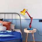 Adjustable Articulating Arm Table Lamp With Conical Shade