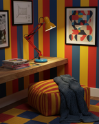 Adjustable Articulating Arm Table Lamp With Conical Shade