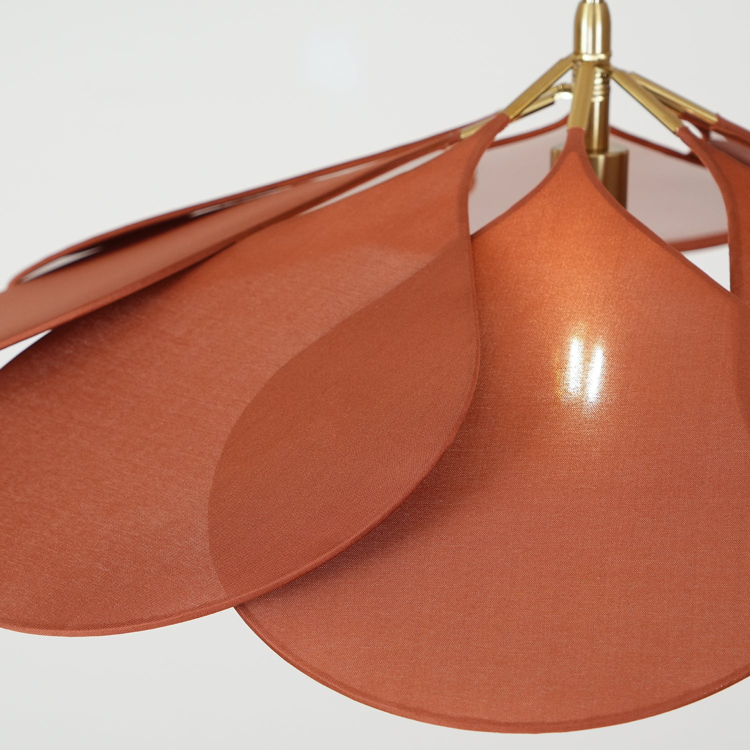 Flower Petal Fabric Pendant Lights With E27 Bulb And Adjustable Cord