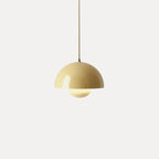 Dome Shade Pendant Light With Floating Globe Diffuser