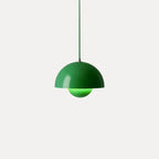 Dome Shade Pendant Light With Floating Globe Diffuser