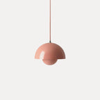 Dome Shade Pendant Light With Floating Globe Diffuser