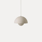Dome Shade Pendant Light With Floating Globe Diffuser