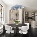 Dome Shade Pendant Light With Floating Globe Diffuser