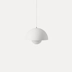 Dome Shade Pendant Light With Floating Globe Diffuser