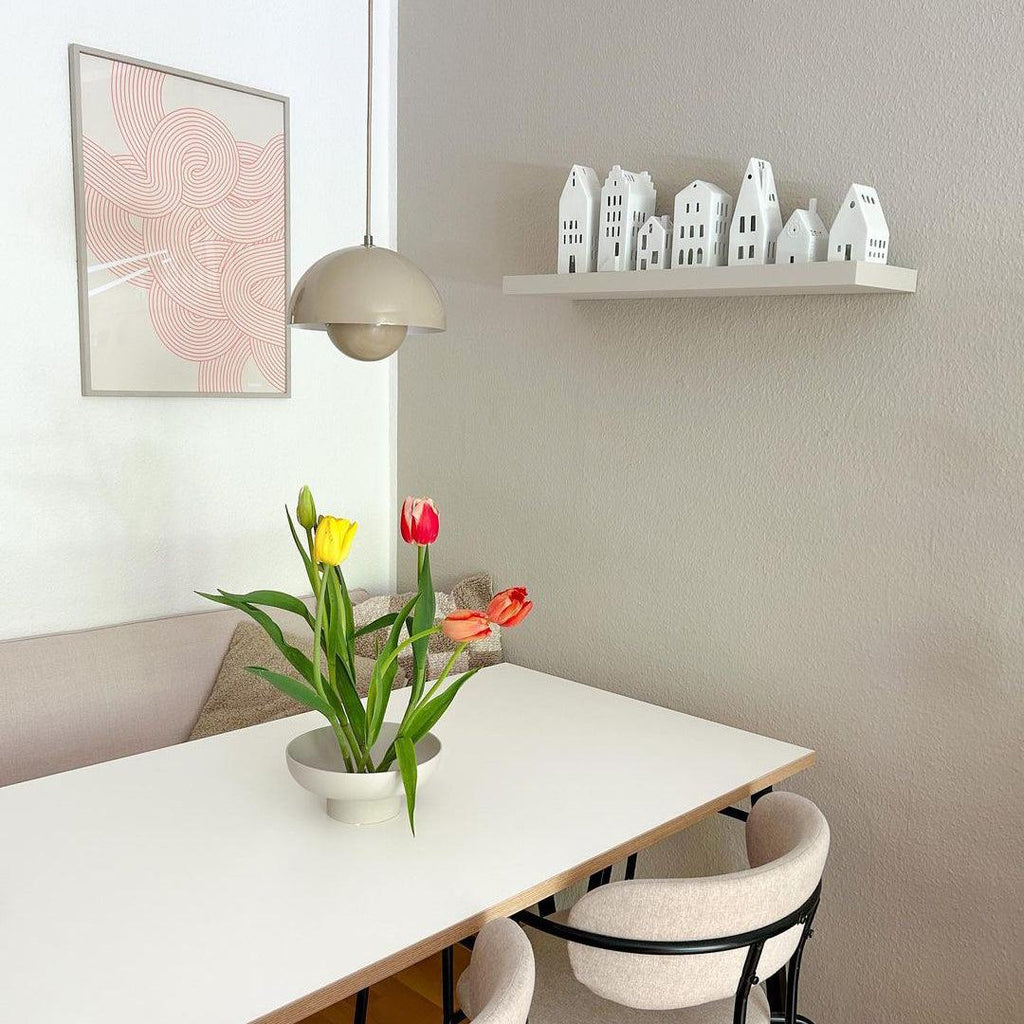 Dome Shade Pendant Light With Floating Globe Diffuser