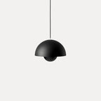 Dome Shade Pendant Light With Floating Globe Diffuser