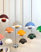 Dome Shade Pendant Light With Floating Globe Diffuser