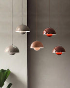 Dome Shade Pendant Light With Floating Globe Diffuser