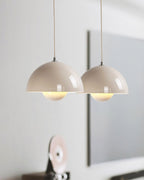 Dome Shade Pendant Light With Floating Globe Diffuser