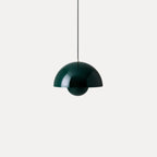 Dome Shade Pendant Light With Floating Globe Diffuser
