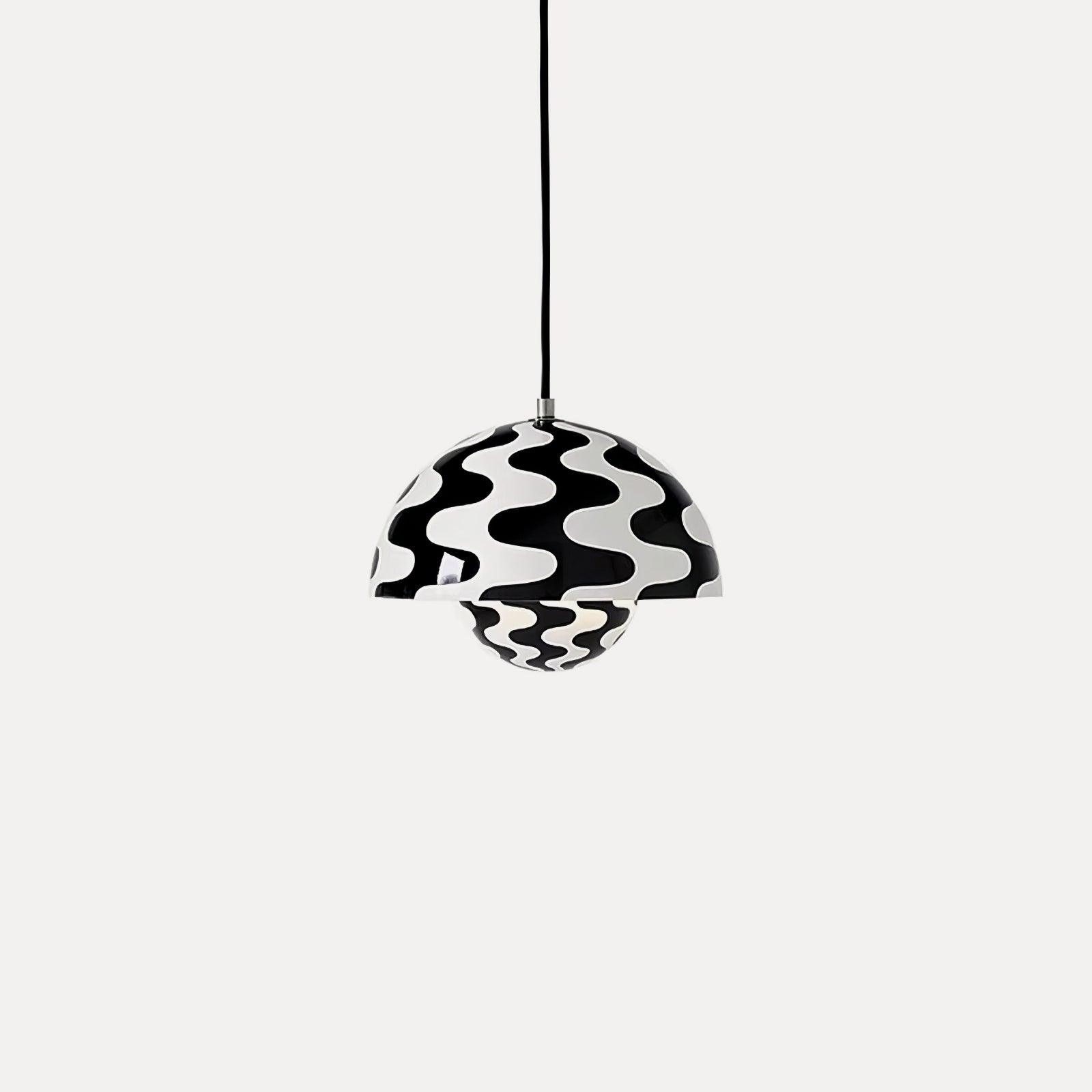 Dome Shade Pendant Light With Floating Globe Diffuser