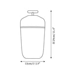 Portable Faceted Glass Table Lamp With Top Handle