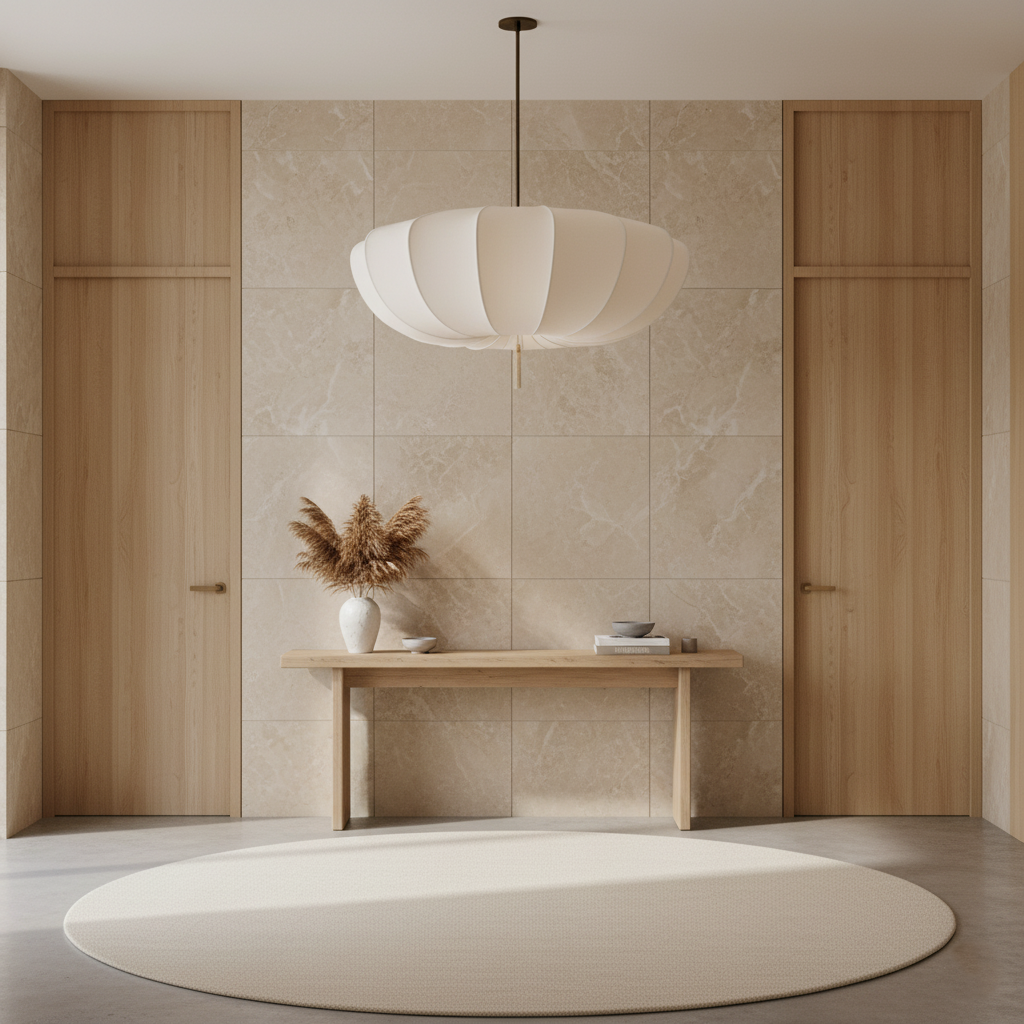 Modern Fabric Pendant Light With Drum Shade