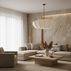 Modern Fabric Pendant Light With Drum Shade