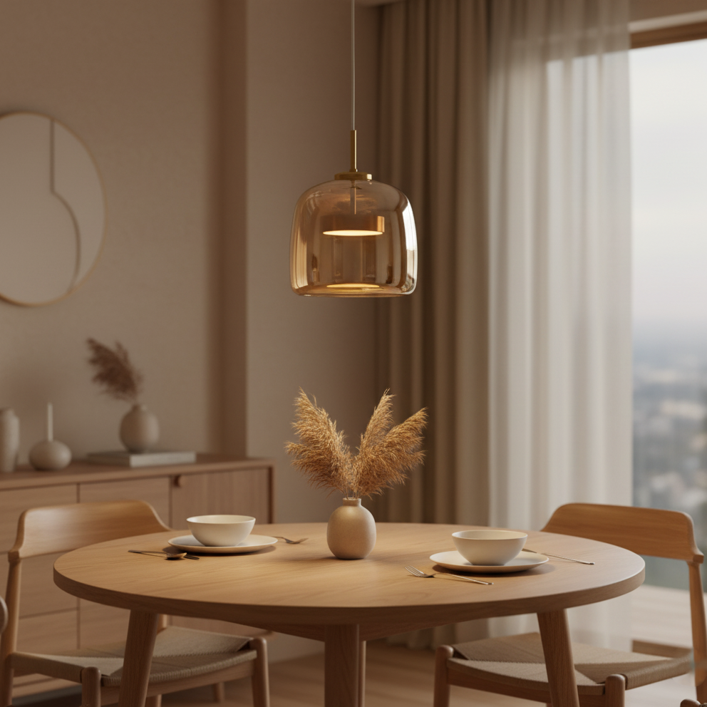 Retro Trio pendant lights LED Light With Hand-Blown Glass Shades