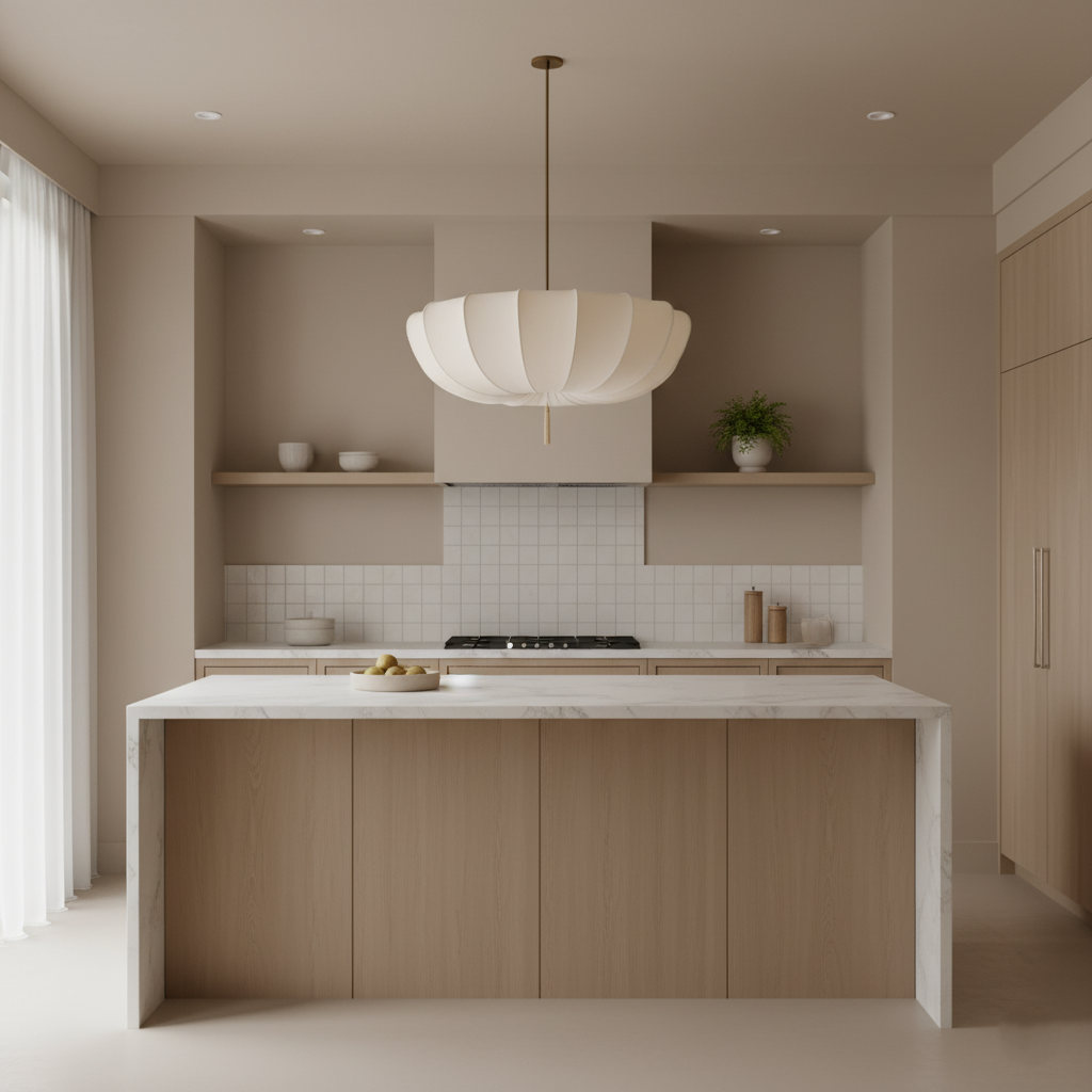 Modern Fabric Pendant Light With Drum Shade