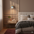 Minimalist Wooden Cone Wall Sconce LED Light With Conical Shade