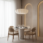 Modern Fabric Pendant Light With Drum Shade