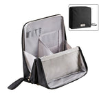 Travel Makeup Bag with Compartments Structured Waterproof Cosmetic Organiser Bag with Brush Holder and Mesh Pockets for Travel and Vanity
