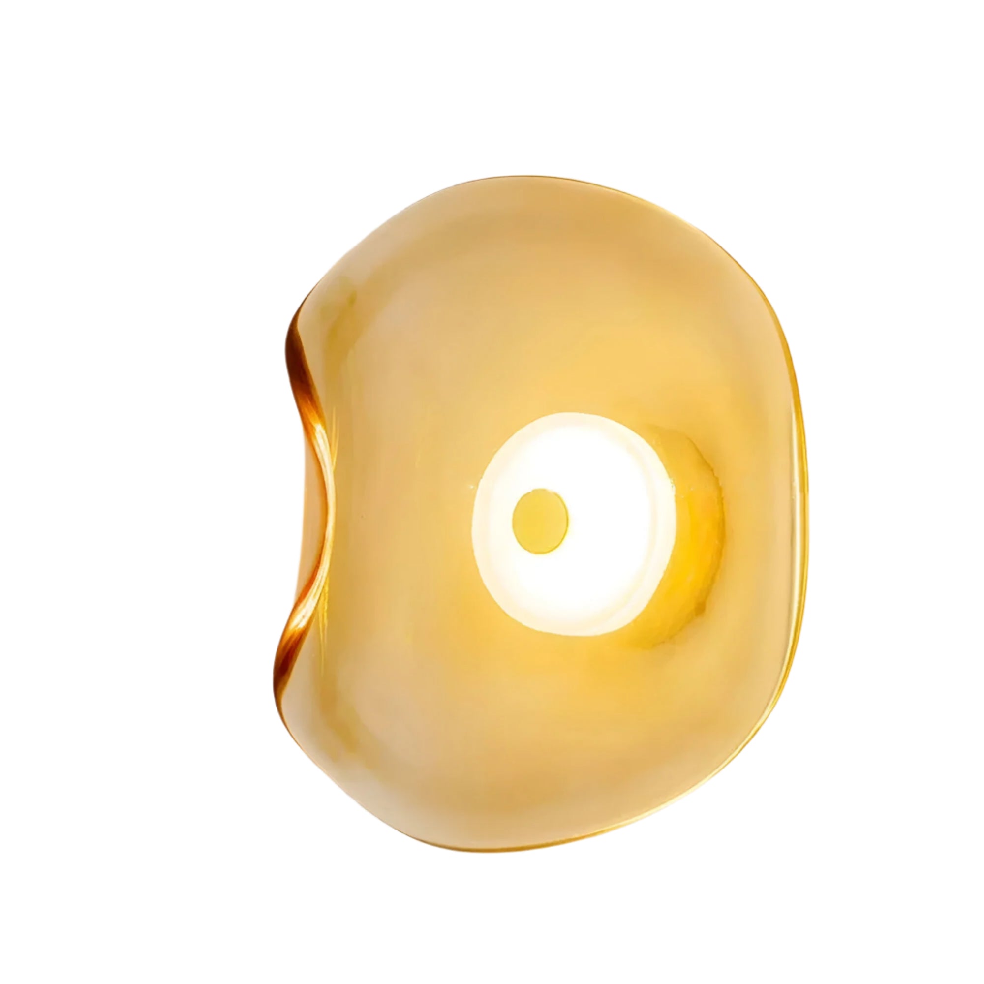 Nordic Curved Glass Wall Light LED Light With Sculpted Glass Shade