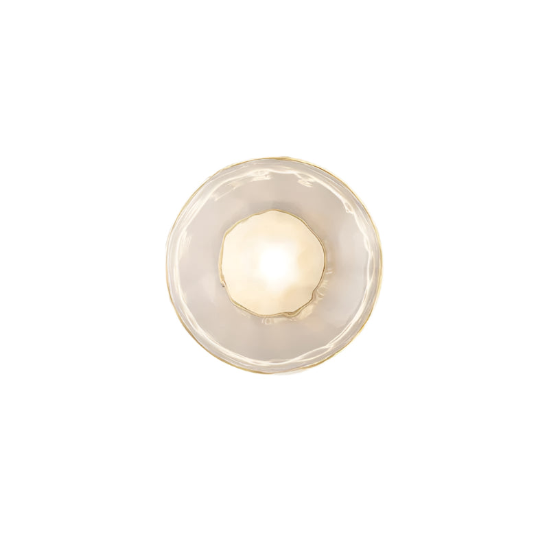 Nordic Ripple Glass Wall Light LED Light With Double Round Shade