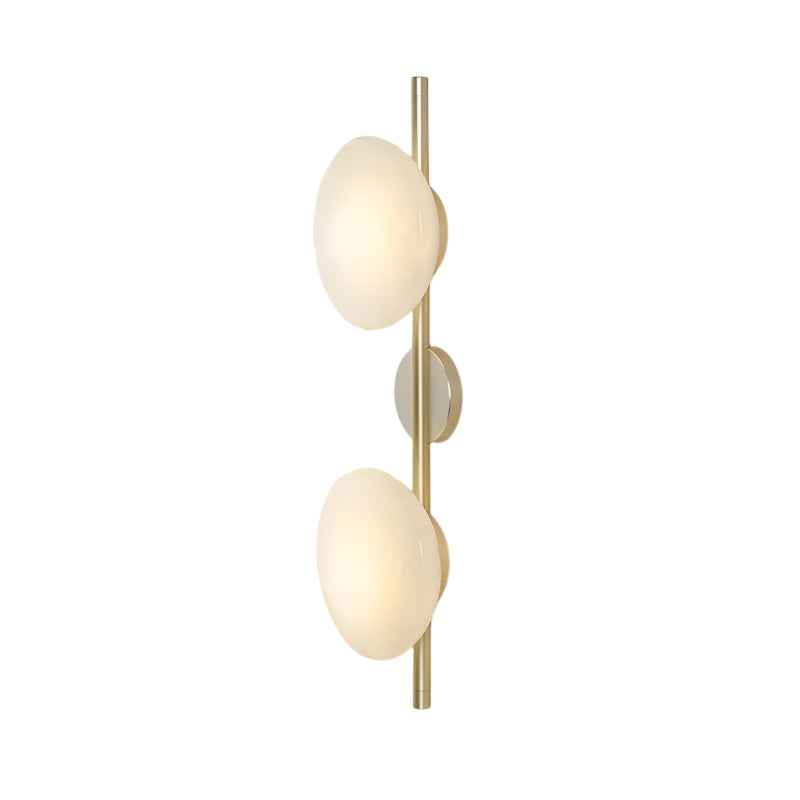 Nordic Ripple Glass Wall Light LED Light With Double Round Shade
