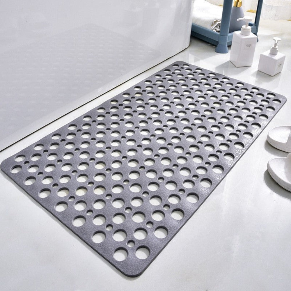 Non-Slip Shower Mat with Drainage Holes Soft Textured Anti-Slip Bath Mat Quick Draining Hygienic Mat for Shower | Bathtub and Wet Room