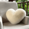 Heart Shaped Cushion Fluffy Faux Fur Throw Pillow Soft Plush Decorative Heart Pillow for Sofa | Bed and Living Room