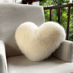 Heart Shaped Cushion Fluffy Faux Fur Throw Pillow Soft Plush Decorative Heart Pillow for Sofa | Bed and Living Room