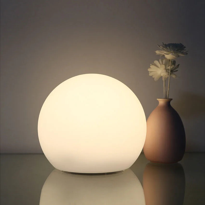 Modern Glass Cordless Table Lamp With Solar and USB Charging — Ashbury Home & Living