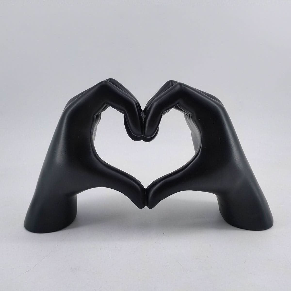 Heart Hands Sculpture Resin Decorative Figurine Modern Love Statue Ornament for Living Room, Bedroom and Shelf Decor
