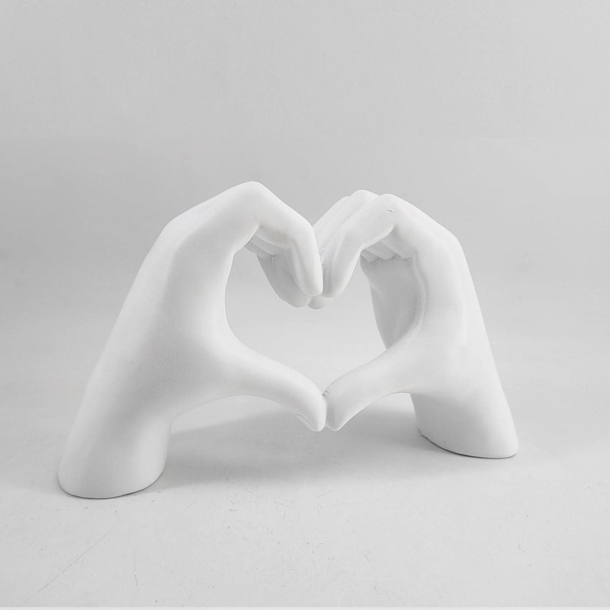 Heart Hands Sculpture Resin Decorative Figurine Modern Love Statue Ornament for Living Room, Bedroom and Shelf Decor