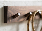 Wooden Wall Coat Rack Solid Wood Hook Rail with Round Pegs Minimalist Japandi Wall Mounted Coat Hooks for Hallway | Bedroom and Bathroom