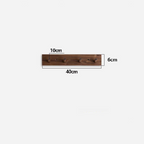 Wooden Wall Coat Rack Solid Wood Hook Rail with Round Pegs Minimalist Japandi Wall Mounted Coat Hooks for Hallway | Bedroom and Bathroom