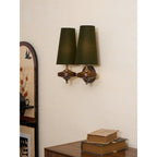 Tapered Shade Wall Light Sconce With Sculpted Base