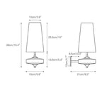 Tapered Shade Wall Light Sconce With Sculpted Base