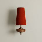 Tapered Shade Wall Light Sconce With Sculpted Base