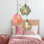 Flower Glass Petal Cluster Pendant Light