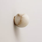 Mini Orb Alabaster Wall Light With Sculpted Stone Shade