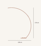 Minimalist Curved Arc floor lamp With Slim Light Bar