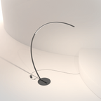 Minimalist Curved Arc floor lamp With Slim Light Bar