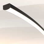 Minimalist Curved Arc floor lamp With Slim Light Bar
