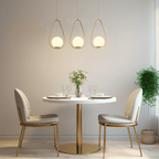 Oval Cage Globe Pendant Light With Minimal Frame