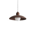 Japanese Wabi Sabi Walnut Pendant Lights With Dome Shade